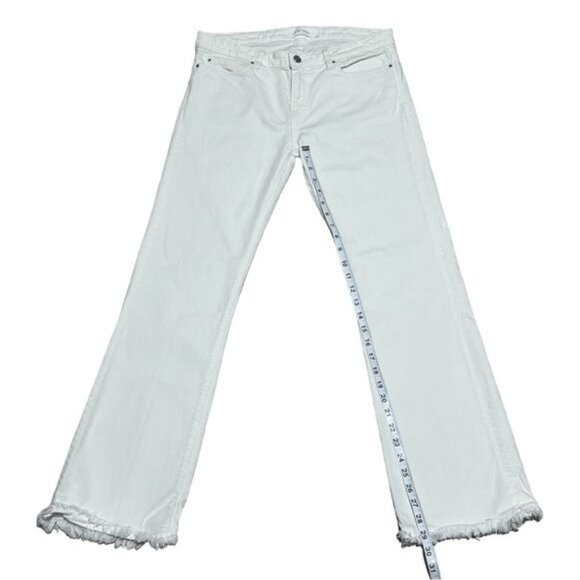 IRO White Fringe Mid Rise Straight Leg Jeans Size 31 – Stretch Cotton Blend, Exc - Picture 5 of 10